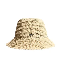 Calista Crocheted Straw Bowler Hat