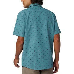 Men's AirExchange UPF 40 Novelty Short-Sleeve Collared Shirt