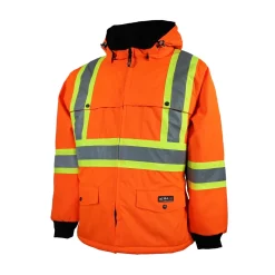 Men's Waterproof Work Coat With Reflective Stripes
