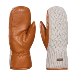 Women's Ariana Knit and Leather Mittens